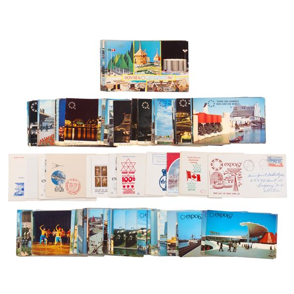 Expo 67-Terre des hommes, important lot de cartes postales