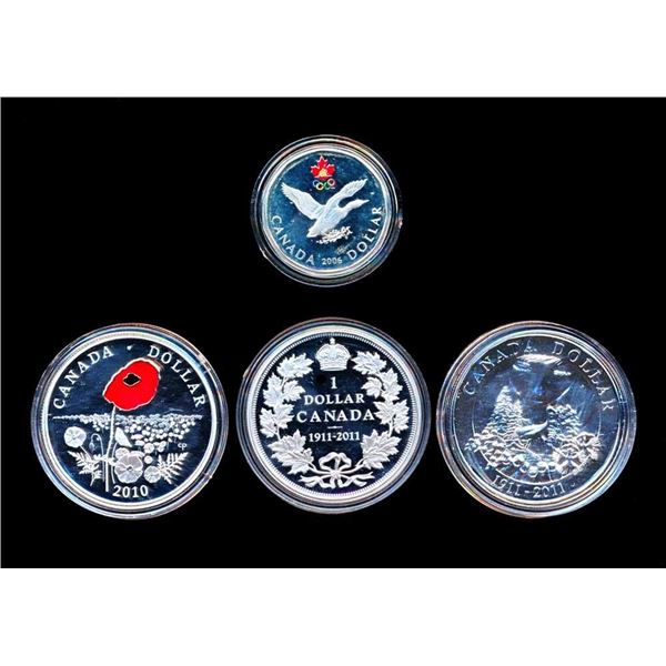 CANADA - 4 x $1 emissions diverses de la Monnaie Royale