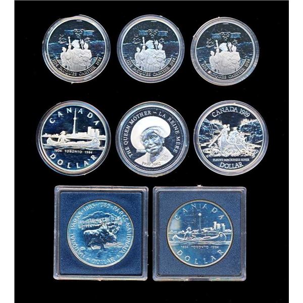 CANADA - Ensemble de 8 x $1 1984-2002