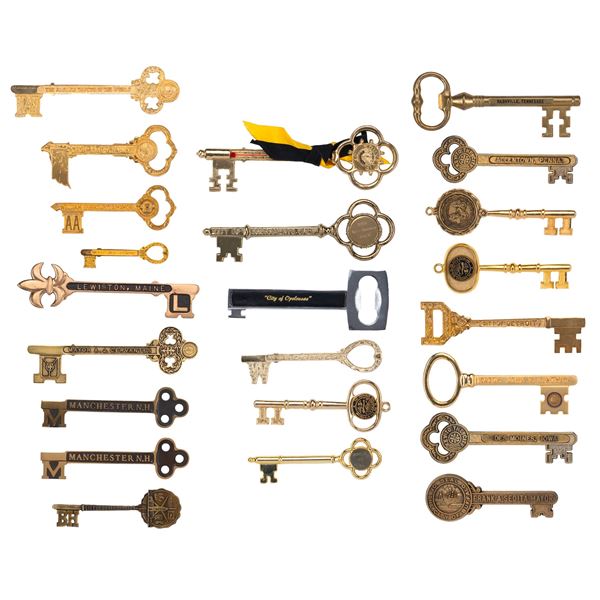 Lot de cles de villes americaines