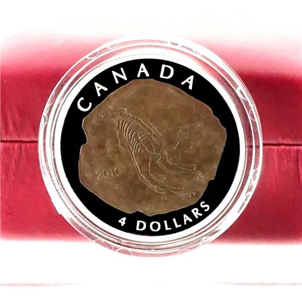 CANADA - $4 2010 Des geants de la prehistoire (dromaeosaure)