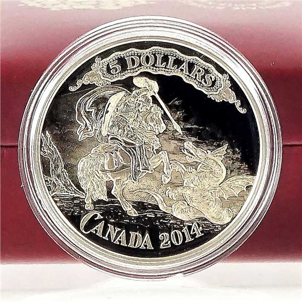 CANADA - $5 2014 Serie de Billet de banque: Saint Georges terrassant le dragon