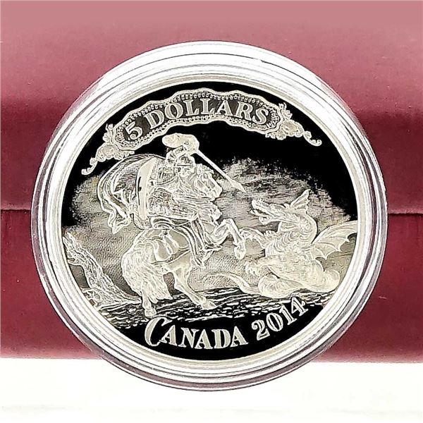 CANADA - $5 2014 Serie de Billets de banque: Saint Georges terrassant le dragon