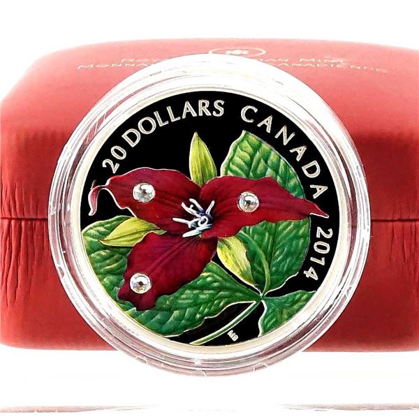 CANADA - $20 2014 Serie de fleurs sauvages peintes - Trille rouge