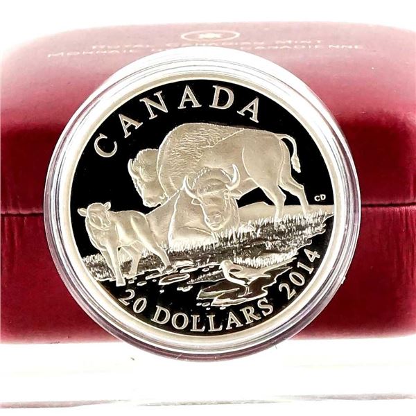 CANADA - $20 2014 Serie Le bison des bois: Famille au repos