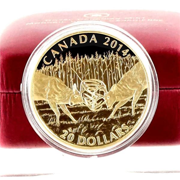 CANADA - $20 2014 Le cerf de Virginie: Le duel