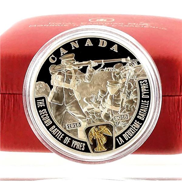 CANADA - $20 2015 1er Guerre mondiale: Champs de bataille - 2e bataille d'Ypres
