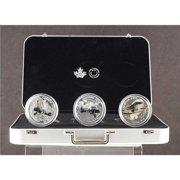 CANADA - $20 2016 Ensemble complet de 3 - Avions de la Premiere Guerre mondiale