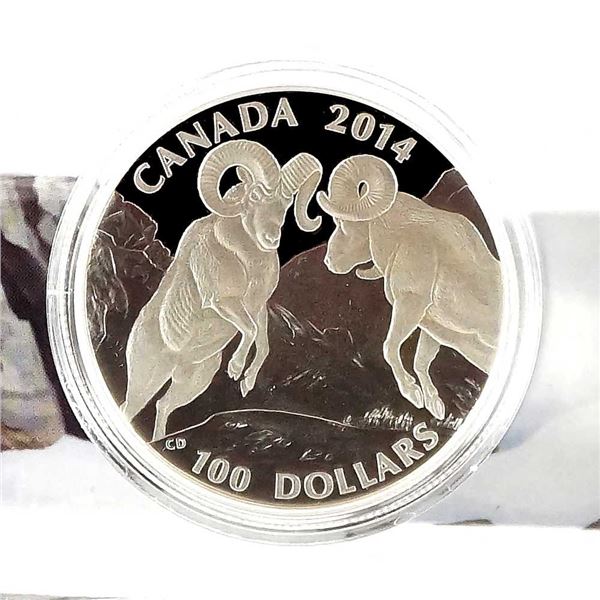 CANADA - $100 2014 Serie $100 pour $100 - Le mouflon des montagnes Rocheuses