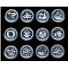 Image 1 : CANADA - Ensemble de 12 x 25 cents sterling Millenaire 2000