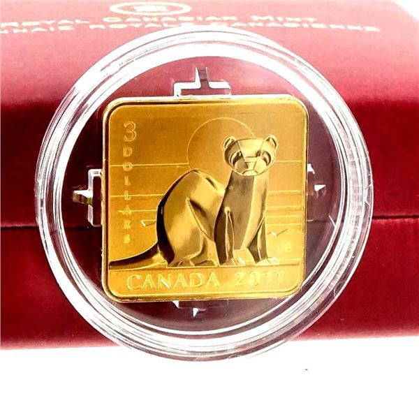 CANADA - $3 2011 Piece carree - Le putois d'Amerique