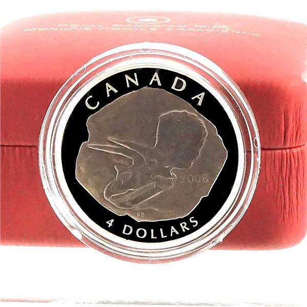 CANADA - $4 2008 Des geants de la prehistoire (triceratops)