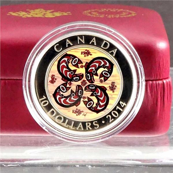 CANADA - $10 2014 Art des Premieres Nations: Le saumon