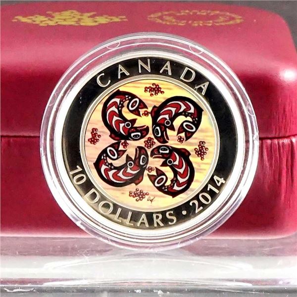CANADA - $10 2014 Art des Premieres Nations: Le saumon