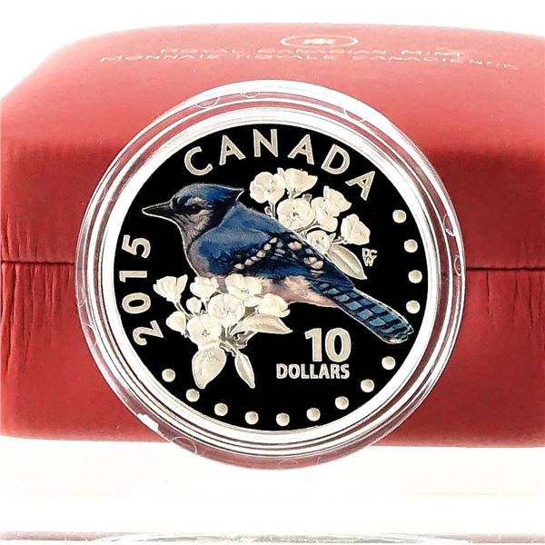 CANADA - $10 2015 Oiseaux chanteurs colores du Canada - Le geai bleu