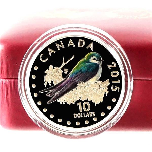 CANADA - $10 2015 Oiseaux chanteurs colores du Canada - Hirondelle violet-verte