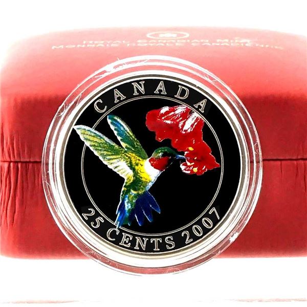 CANADA - 25 cents 2007 Le colibri Ã  gorge rubis