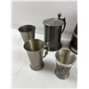Image 2 : Collection of Steins and Pewter Cups
