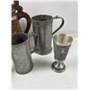 Image 4 : Collection of Steins and Pewter Cups