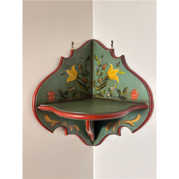 Hand Painted Corner Shelf