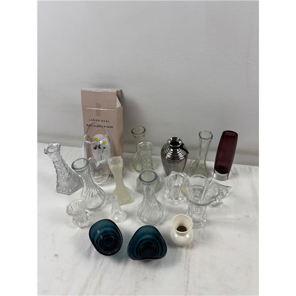 Assortment of Miniature Vases & Candle Holders