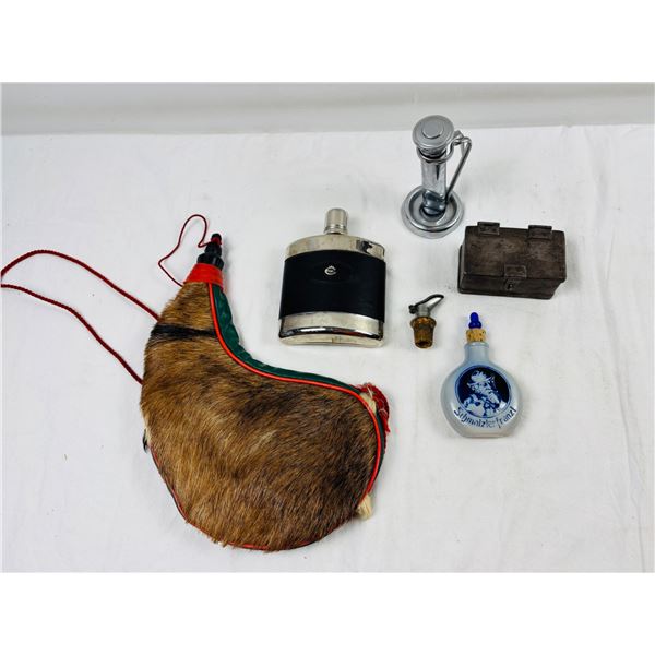 Vintage Flask's & Bar Accessories