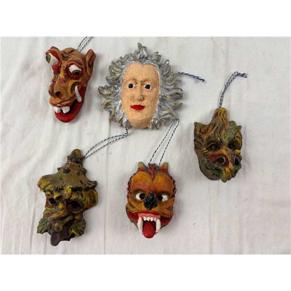 Vintage "Perchtenmasken's"