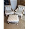 Image 2 : Rattan Armchairs & Ottoman Set