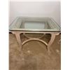 Image 1 : Glass-Top Rattan Side Table