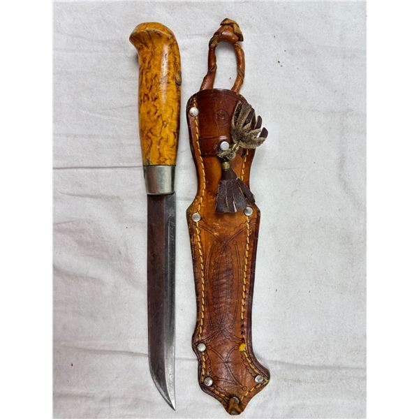 Hunting Knife & Leather Sheath
