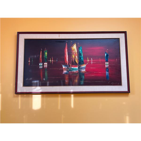 Sailboat Painting by, K. Rudolph