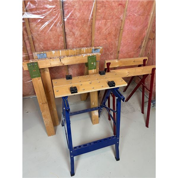 Sawhorses and Folding Work Center