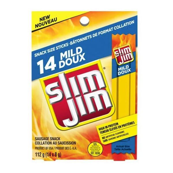 Slim Jim Snack Size Sticks 14 Mild Doux 112g Pack – Set of 3