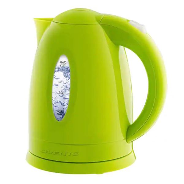 OVENTE 1.7L Green BPA-Free Electric Kettle, Fast Heating Water Boiler, Auto Shut-Off and Boil-Dry Pr