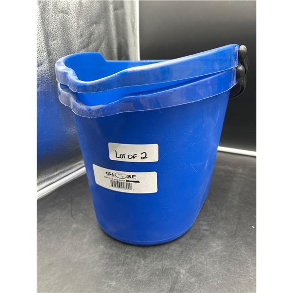 Lot of 2 Globe Commercial Products 2060-13 Qt Mop Buckets