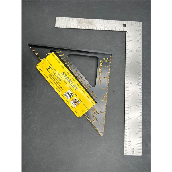 Stanley 12-Inch Steel Carpenter’s Square and 7-Inch Rafter Square