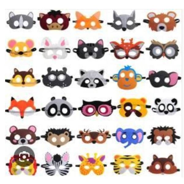 Colorful Foam Tiger and Animal Masks