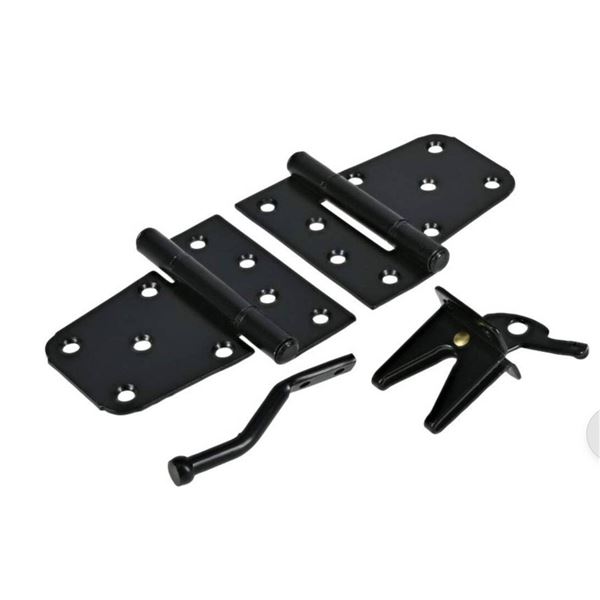 The Hillman Group 851371 Decorative Gate Hardware Kit, Black Finish