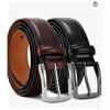 Image 1 : Belts Men 2 Pack, Leather Belt 1 3/8″ Prong Buckle for Dress Pants, Casual & Work, Golf, Gi
