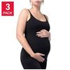 Image 1 : Parasuco 3-Pack Maternity/Nursing Tank Tops, Size XS, Black