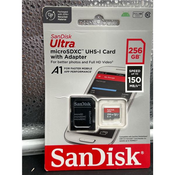 SanDisk Ultra MicroSDXC UHS-I Card 256GB with Adapter