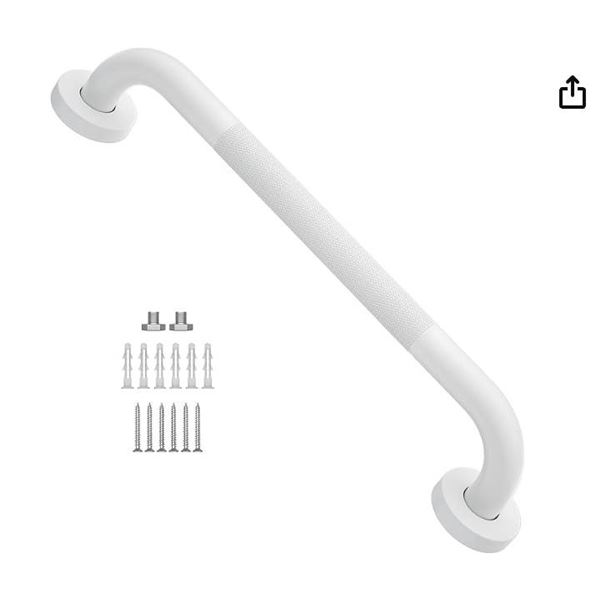 White Wall-Mounted Grab Bar