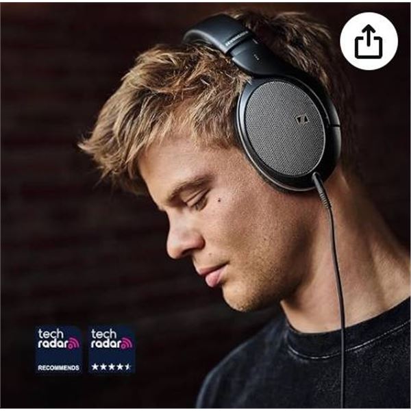 Sennheiser HD 550 Open-Back Audiophile Headphones with 3.5mm Cable