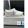 Image 2 : Ted Baker Men’s White Sneakers with Blue Stripe, Size 10