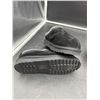 Image 3 : Black Slip-On Slippers with Stitched Trim and Rubber Sole Size UK35