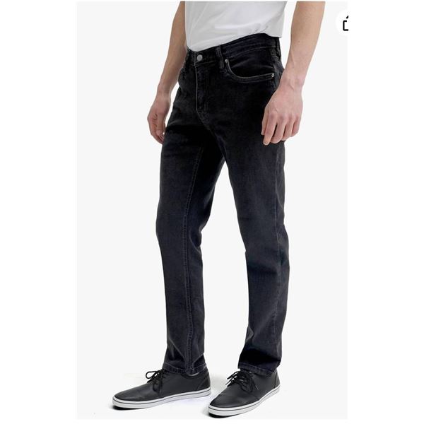 Urban Star Premium Apparel Men’s Jeans 32×32, Slim Fit, Black Wash