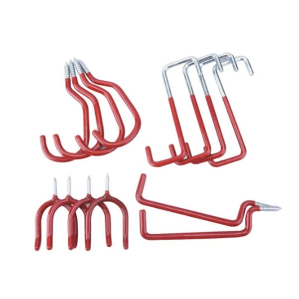 Onward 14-Piece Storage Hook Assortment with Red Coating