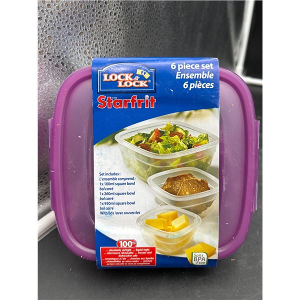 Starfrit Lock & Lock 6-Piece BPA-Free Food Storage Set