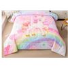 Image 1 : Kawaii Cute Rainbow Unicorn Comforter Set – DOUBLE SIZE