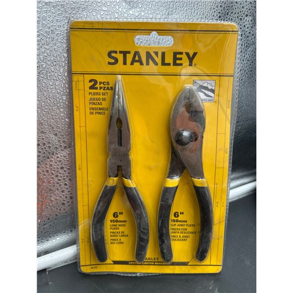 Stanley 2-Piece Pliers Set – 6-inch Combination and Slip Joint Pliers
